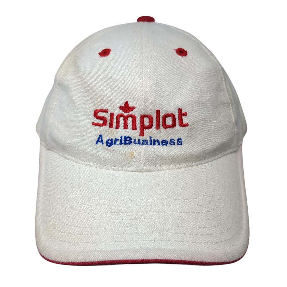 Simplot Agribusiness Strapback Hat White One Size… - image 1